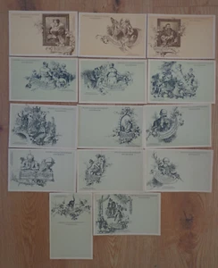 14 x alte Litho Wiesbaden,Gruss aus dem Ratskeller,ungelaufen,verschiede ca.1900 - Bild 1 von 3