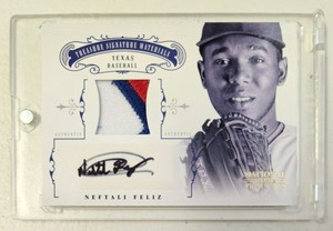 Neftali Feliz ⚾️ 2012 NATIONAL TREASURES GAME-USED JERSEY PATCH AUTO PRIME /25