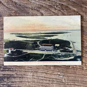 RARE 1910 Barnegat City-Sunset Inn Aerial PROOF PC used for book "Picturing LBI" - Picture 1 of 4