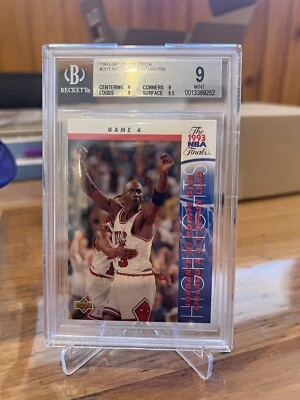1993-94 Upper Deck #201 Michael Jordan Mint BGS 9 NBA Finals - Image 1 of 2