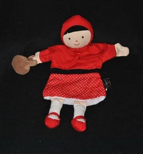 Peluche doudou marionnette chaperon rouge HISTOIRE D'OURS Studio sac brun TTBE - Picture 1 of 1