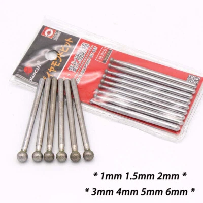 Diamant Schleifkopf Schleifstift Kugelkopf Fräser für Dremel Proxxon