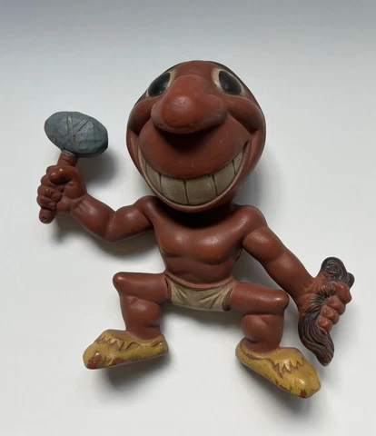 Cleveland Indians Baseball “ Chief Wahoo” Mascot Rubber Squeeze Toy 1950's Cover