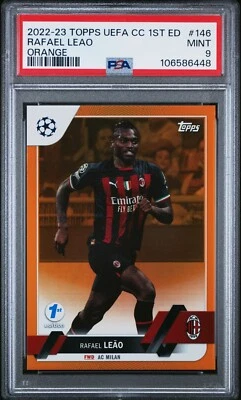 Rafel Leao 2022 Topps 1st Edition Orange PSA 9 /25 #146 UEFA - Image 1 of 2