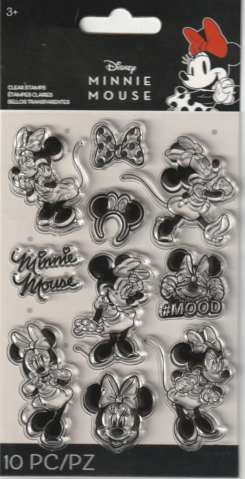 Прозрачные резиновые штампы Disney Minnie Mouse 10 отличных штук от EK Success НОВЫЕ! 03664 - Изображение 1 из 1