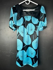 ABS by Allen Schwartz Collection Women's Floral Dress, Size 2 - Blue/Black - Picture 1 of 7