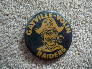 Gayville-Volin Raiders Gayville SD South Dakota 2-1/4" Vintage Pinback Button - Picture 1 of 2