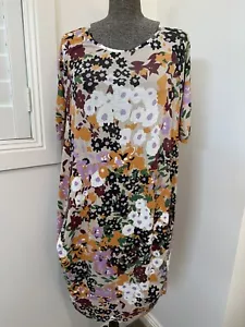 OBUS floral Stretchy Cotton Jersey Dress With Pockets! Size 2 10 S M - Bild 1 von 14