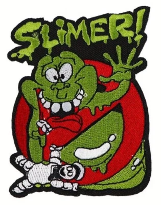 Slimer Ghost Ghostbusters Movie Embroidered Iron On Patch Marshmallow man - Image 1 of 4