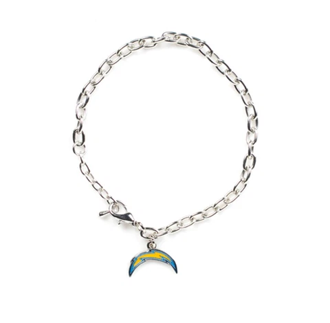 Aminco NFL San Diego Chargers Women's Charm Logo Silver Chain Bracelet NFL Cover