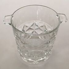 Chivas Regal Scotch Whiskey Waffle Crystal Glass Ice Bucket White Logo France