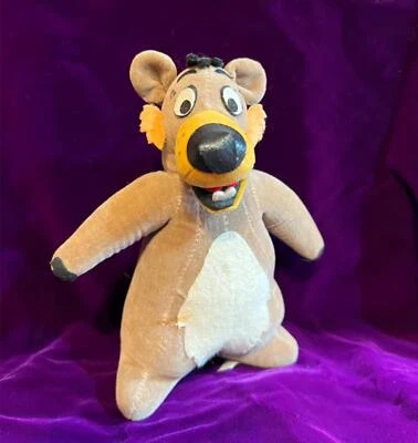 Libro de la selva de oso baloo de peluche Walt Disney 1966 vintage - terciopelo y fieltro - Japón Foto 1 de 3