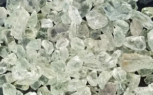 PRASIOLITE GREEN AMETHYST FACETING ROUGH GEMSTONE WHOLESALE LOT 500 GRAMS - Picture 1 of 4