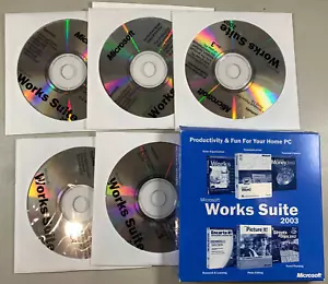 2003 Microsoft Works Suite 2003 mit Key Encarta Picture It Money Word Software - Bild 1 von 2