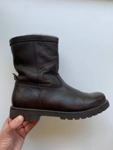 panama jack warm boots brown zip men made in spain size 43 - Picture 1 of 8