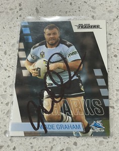 Signed 2018 Traders Wade Graham Crounlla Sharks Rugby League Nrl Trading Card
