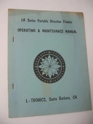 Serie LH 1981 buscadores de dirección portátiles manual de operación/mantenimiento L-Tronics Foto 1 de 4
