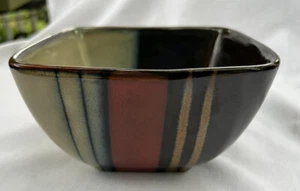 Pier 1 One Mosaic Stripe Bowl 6 inch Wide Soup Cereal Serving - Picture 1 of 8