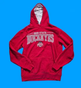 Ohio State Buckeyes Vtg Y2k Hoodie Mens S Red Pullover Sweatshirt Football NWOT - Picture 1 of 6