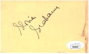 GLORIA GRAHAME (d. 1981) Signed 3x5 Index Card The Big Heat JSA PP40995 - Picture 1 of 1