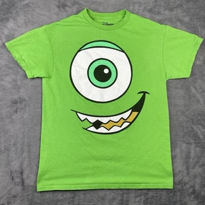 Monsters Inc Shirt Mens Medium Green Mike Wazowski Big Face Disney World Pixar - Picture 1 of 8