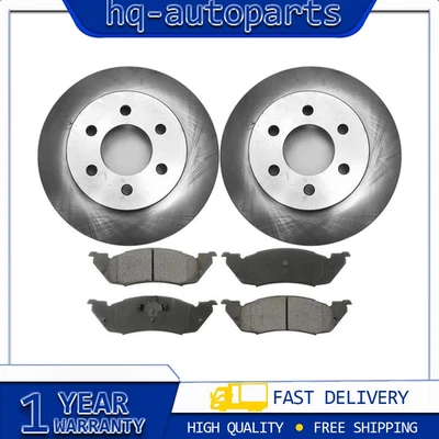 Rotores de freno delanteros y pastillas de freno metálicas 3x para Dodge Dakota 1991-1996 Foto 1 de 4