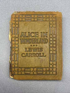 Antique Little Leather Library ALICE IN WONDERLAND by LEWIS CARROLL Miniature - Bild 1 von 9