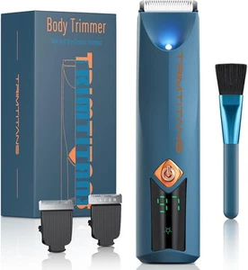 Body Hair Trimmer for Men, 2-in-1 Groin & Groomer Ball Blue - Picture 1 of 6
