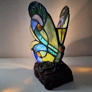 River of Goods Lighted Butterfly Accent Lamp Lighted Art Glass Timer - Picture 1 of 15
