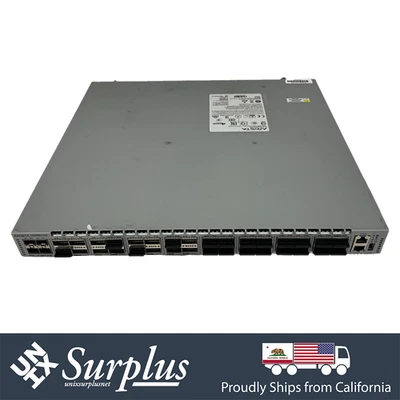 32 Port 40GbE QSFP+ Arista 1.28Tbps L2 L3 Ethernet Switch 2x PSU | 4x 10GB SFP+ - Image 1 of 4