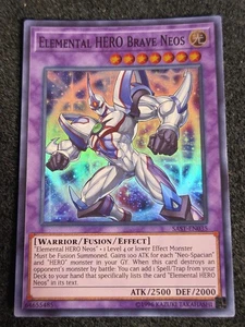 Yugioh Elemental HERO Brave Neos SAST-EN035 Super Rare LP - Picture 1 of 1