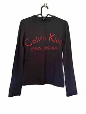 Calvin Klein Jeans Women’s Black Stretch Long Sleeve Top - Size Medium - As New