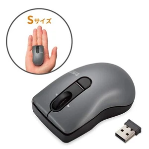 Elecom Mouse Wireless (receiver included) S size small three-button tilt wheel M - Picture 1 of 4