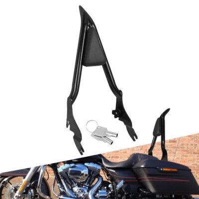 28" Backrest Sissy Bar For Harley Touring Electra Glide Road King 2009-2024 Foto 1 de 4