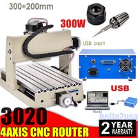 4 AXIS ENGRAVER USB CNC 3020 ROUTER ENGRAVING DRILLING MILLING Gravurmaschine