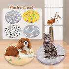 1X Pet Cartoon Dog Mat Round Double-sided Plush Kennel Cat Mattress Sofa Cushion