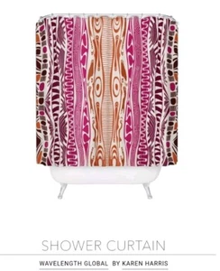 Karen Haris Global Wavelength Shower Curtain - Deny Designs NIP  - Picture 1 of 3