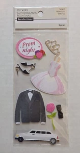 Prom Night Pink Dress Tuxedo Jacket Limo Scrapbooking Stickers by Recollections - Picture 1 of 2
