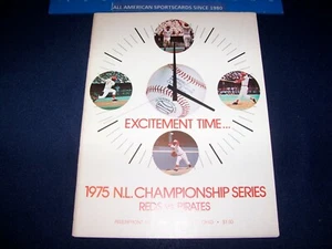 Pittsburgh Pirates vs Cincinnati Reds 1975 programa de campeonato n.l. (nuevo y nuevo como nuevo) - Imagen 1 de 3
