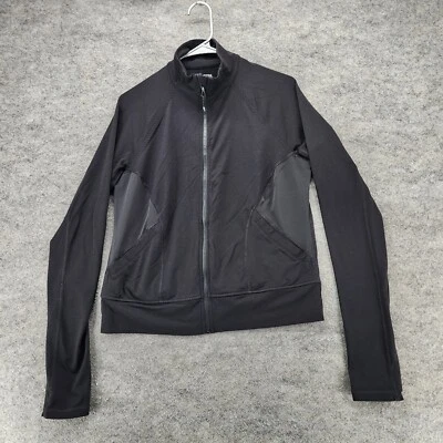 Chaqueta deportiva Victoria Secret para mujer pequeña cremallera completa manga larga negra Foto 1 de 4