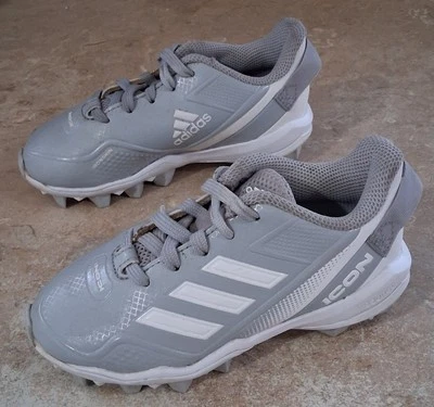 Botines de béisbol Adidas FY4417 Adidas Icon 7 MD bajo moldeado TPU talla 10K grises Foto 1 de 4