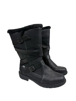 Женский размер 9 M сумки Diedre черный икры высоты ботинки искусственного меха с подкладкой - Изображение 1 из 4