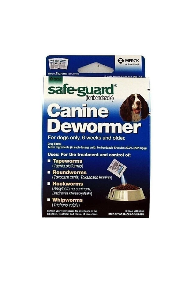 Desparasitador canino Safe-Guard 8 en 1 solo para perros, 6 semanas y mayores, 9 bolsas... Foto 1 de 1