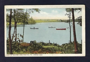 Early 1900's Postcard Welcome Lake, Pike County, Pennsylvania, Canoes - Picture 1 of 2