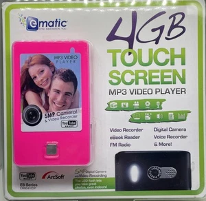 Ematic 4GB Touch Screen MP3 Player BRAND NEW PINK!! - Picture 1 of 2