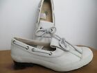 Ugg Waterproof Leather Fur Lined Slip On White Loafers Size 5