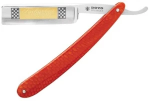 Dovo Facharbeit Folding Knife 4.5" Stainless Razor Blade Red Acrylic Handle - Picture 1 of 7