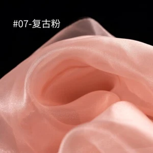 Organza Fabric Mesh Cloth Tulle Sheer Shiny for Wedding Evening Tutu Dress Craft - Picture 1 of 30