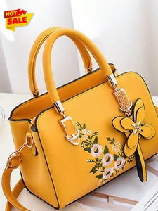 Women'S Fashionable and Simple Embroidery-Decorated Single-Shoulder Bag - Picture 1 of 14