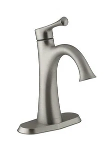 KOHLER Lilyfield Brushed Nickel 1-Handle Single Hole/4-in Centerset Bathroom Fau - Picture 1 of 2